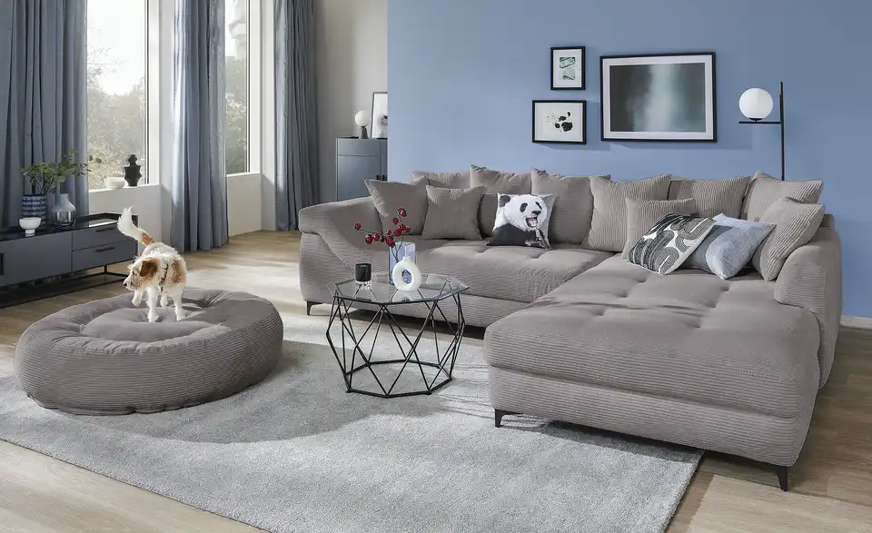 Ecksofa Jonna Grau rechts