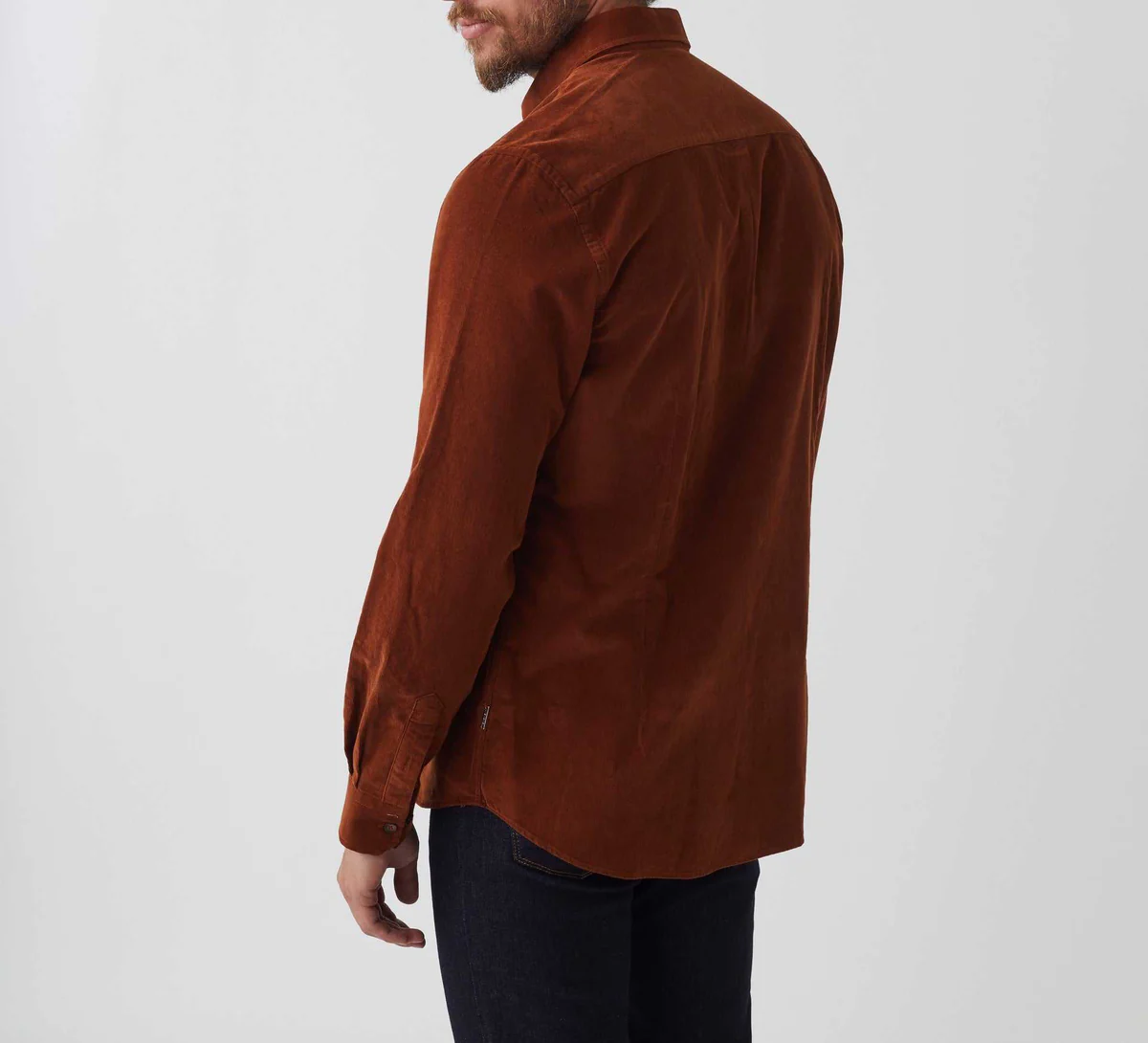 Chemise casual velours rouille 