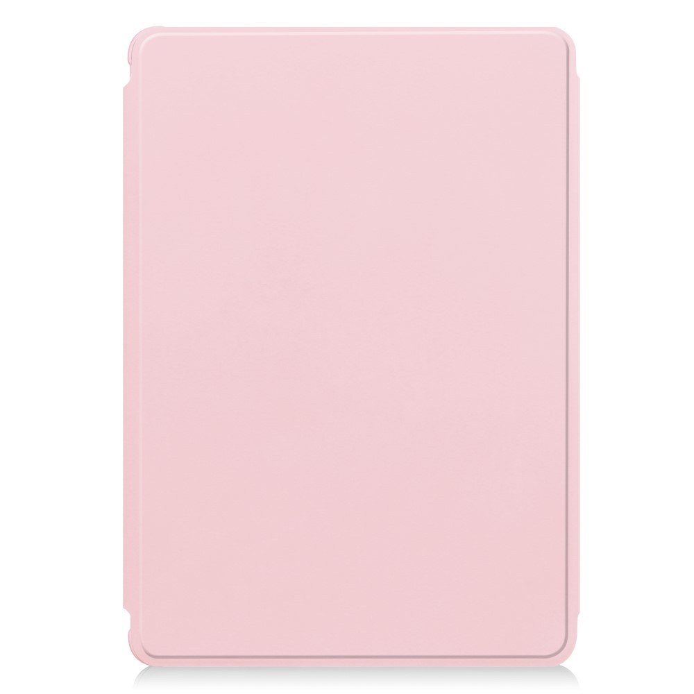 2in1 Samsung Galaxy Tab S9 Leder Tasche mit Acryl Rückseite   Magnet Bluetooth Tastatur   S-Pen Halterung (QWERTY) - Rosa