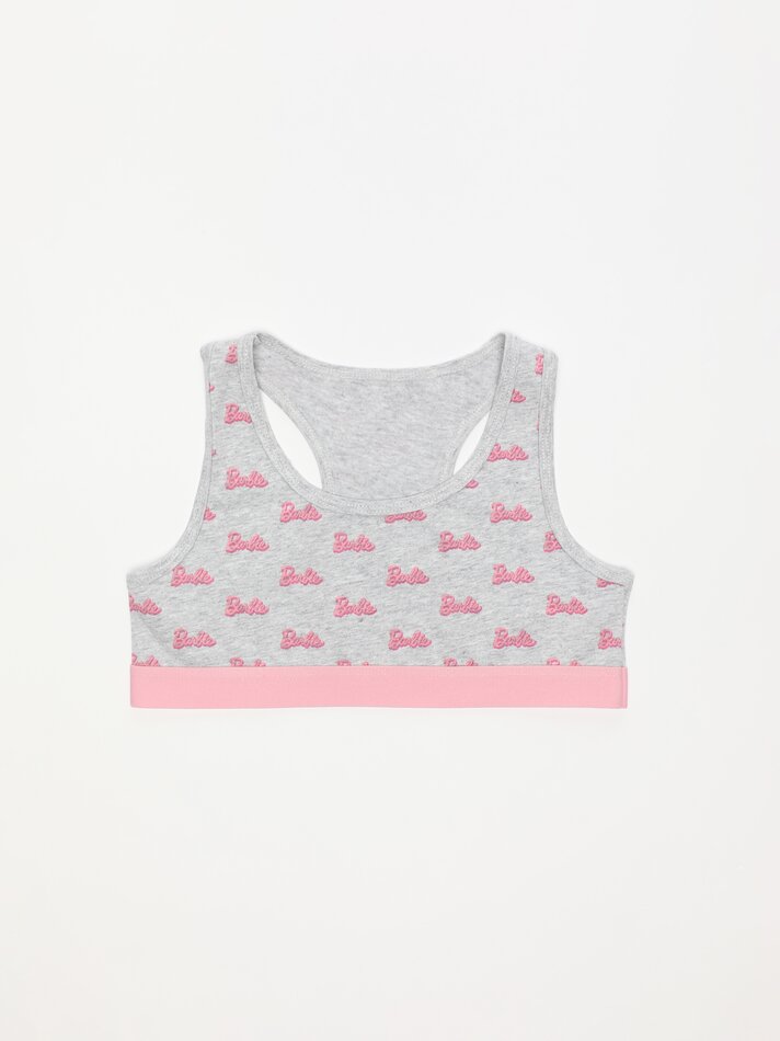 Conjunto com 3 blusas estampadas da Barbie - Cores Variadas