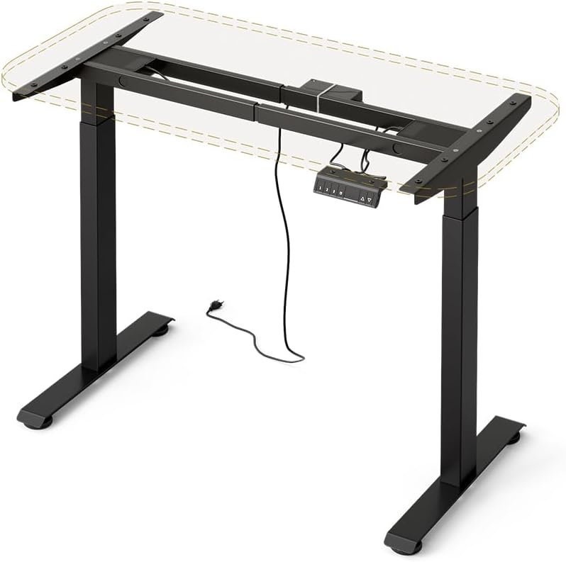 Vicco Schreibtischgestell höhenverstellbar Elevate, 2 Motoren, Anthrazit, elektrisches Tischgestell ohne Tischplatte mit Memory-Funktion & USB Anschluss