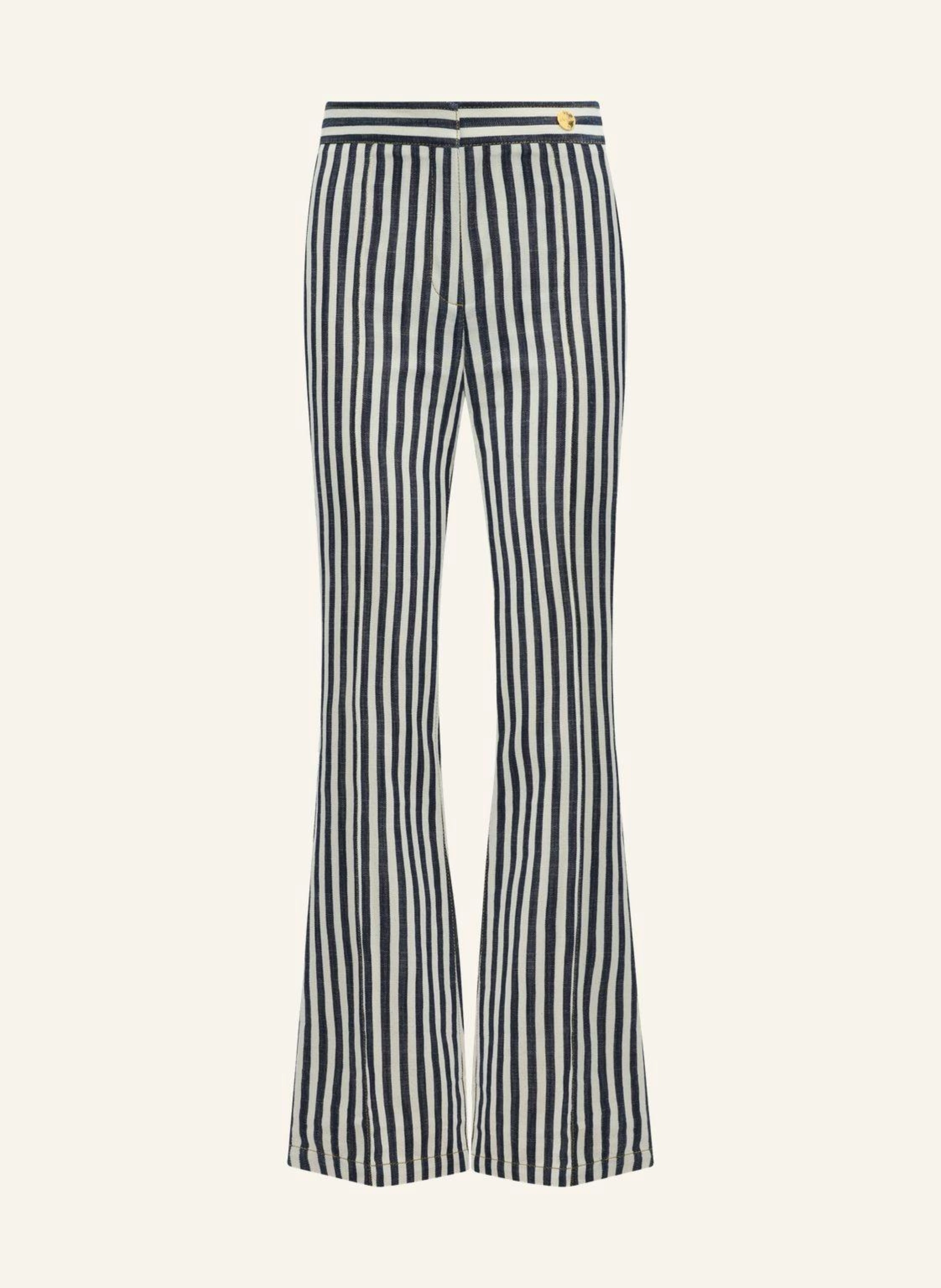 CÂLLAS MILANO LOLA Marlenehose in Gestreiftem Denim