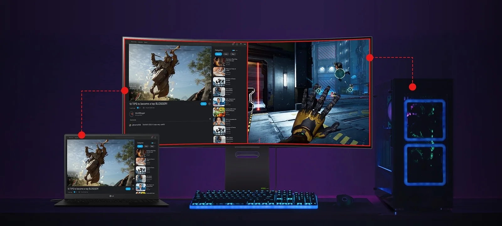 LG UltraGear OLED 45GS95QE-B Écrans gaming