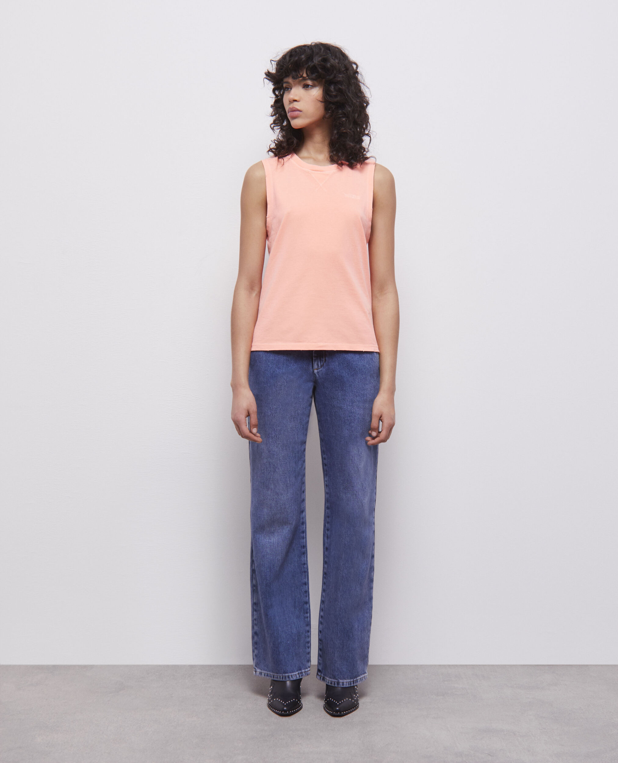 T-shirt orange avec logo