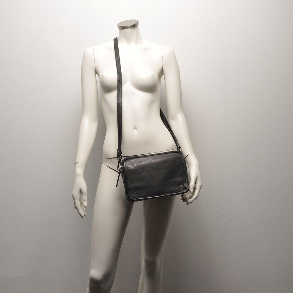 Berba Lucca Crossbody Flap Bag Black