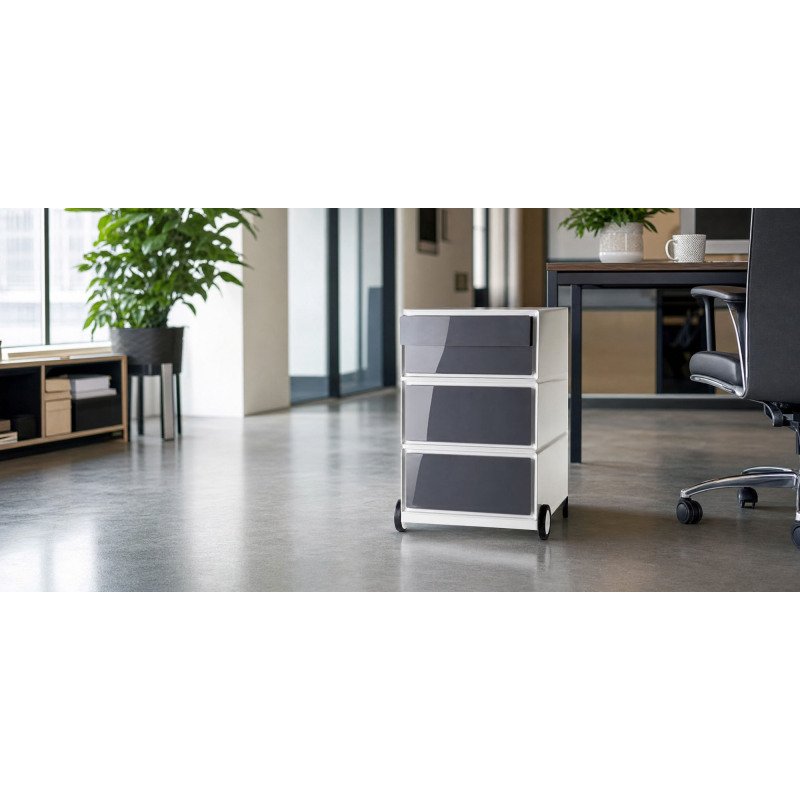 Caisson mobile 'easyBox', 4 tiroirs, blanc