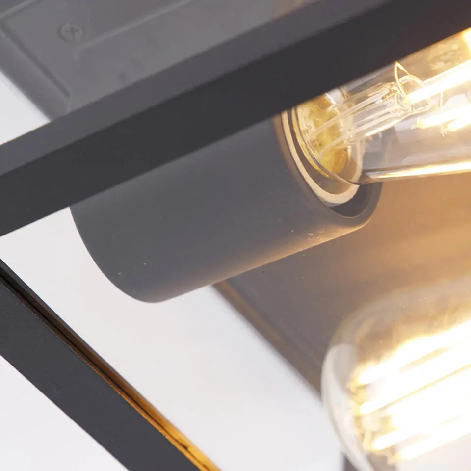 Qazqa plafondlampen buiten charlois zwart e27