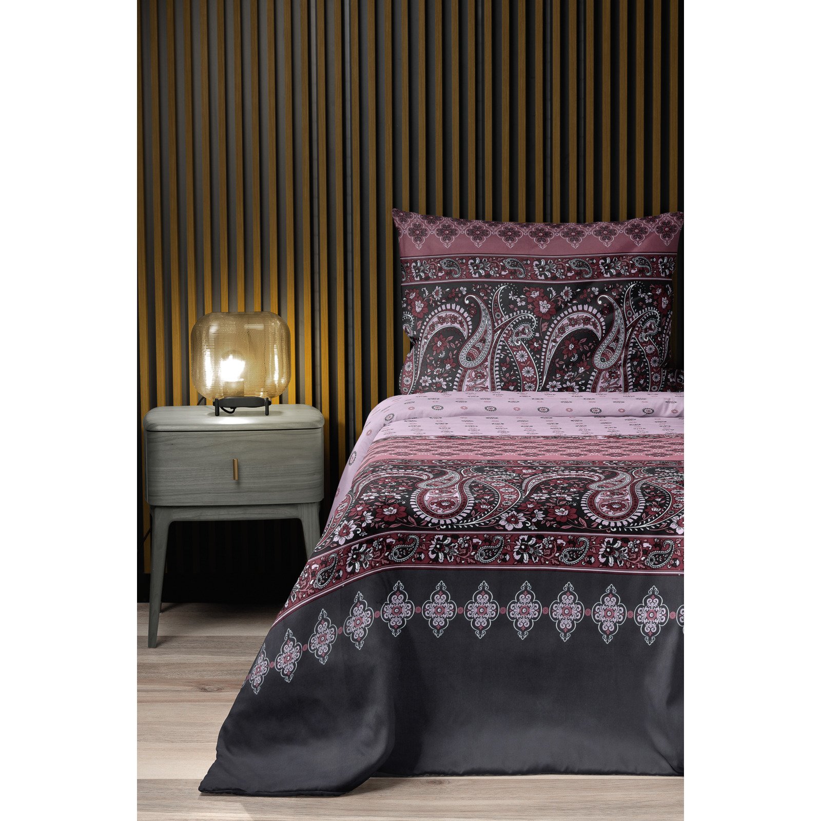 Bettwäsche Micro-Polyester Mustermix rosa 160x210 65x100 Bettanzug Nord