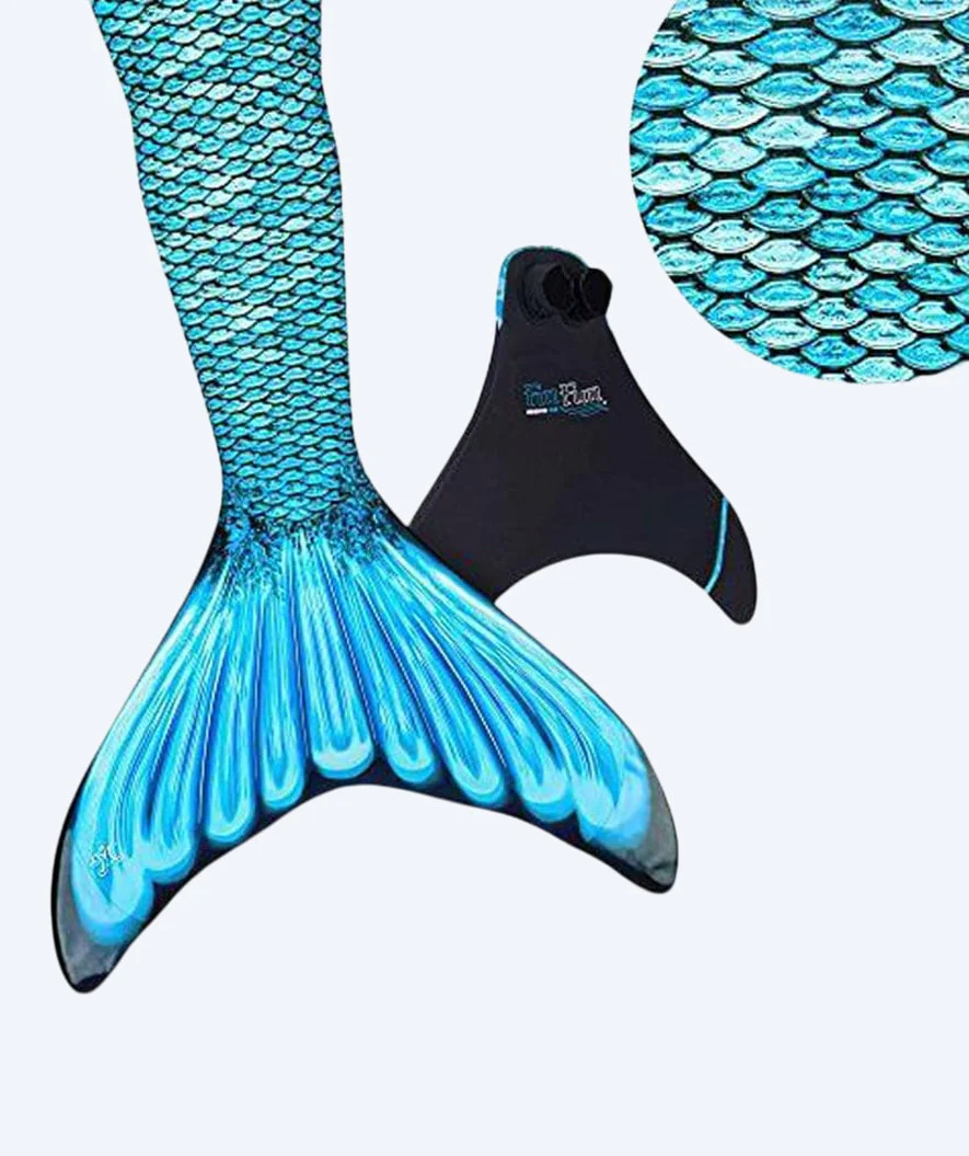 Fin Fun havfruehale til voksne - Sæt - Tidal Teal (Lyseblå)