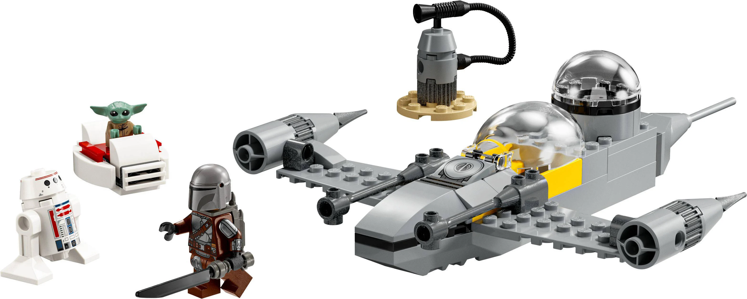 LEGO Mando en Grogu’s N-1 Starfighter™ 75410