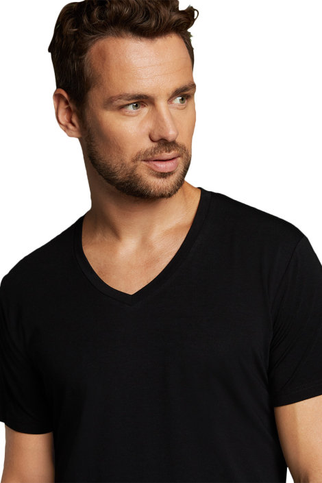 Bamboo basics zwarte heren t-shirt