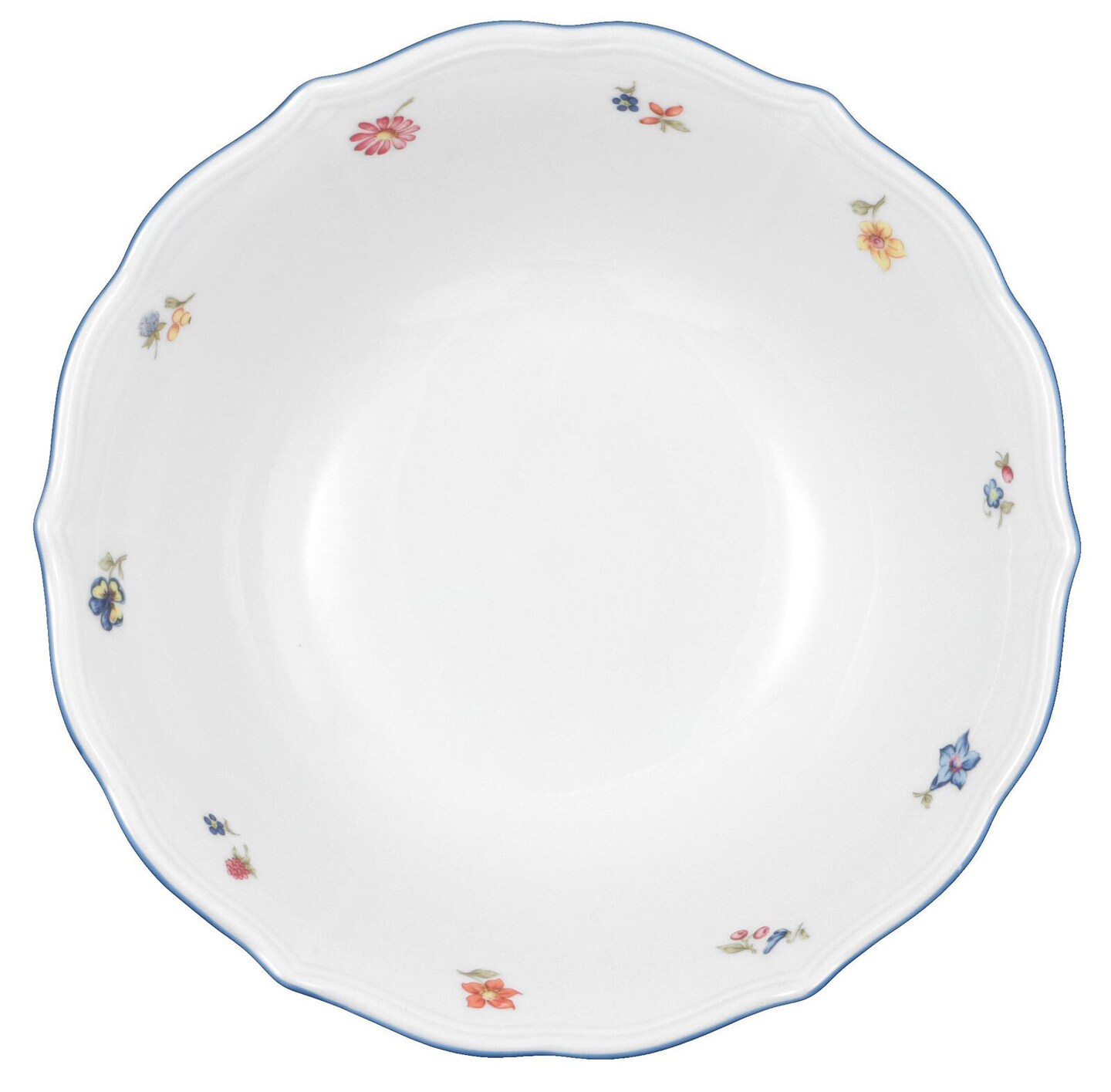 Seltmann Weiden Schale / Schüssel Ø 24 cm SONATE NOSTALGIE Weiß mit Streublumendekor