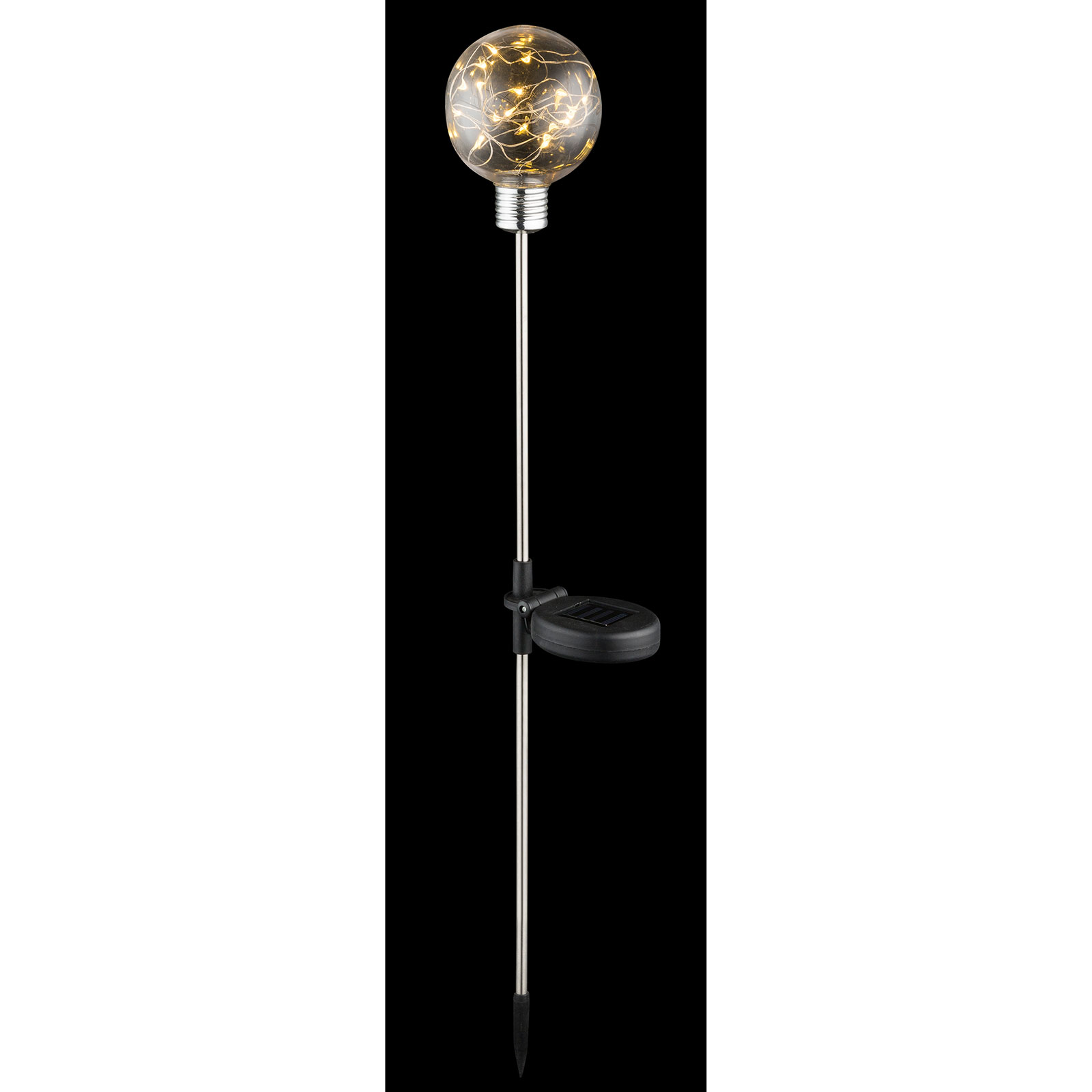 Solar-LED-Erdspieß - Metall-Kunststoff - 72 cm hoch