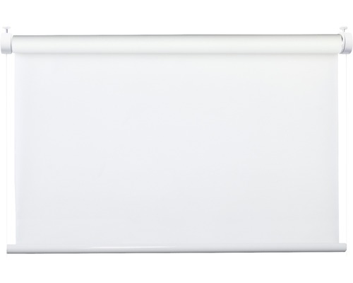 Flex-klemrolgordijn met zijspanning, zonder boren, boven en onder traploos verstelbaar, effen wit, 40x130 cm, inclusief klembeugels