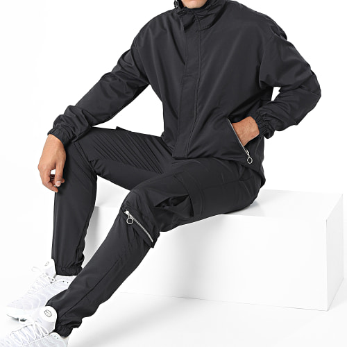 Ensemble Veste Zippée Et Pantalon Jogging KL-2073 Noir