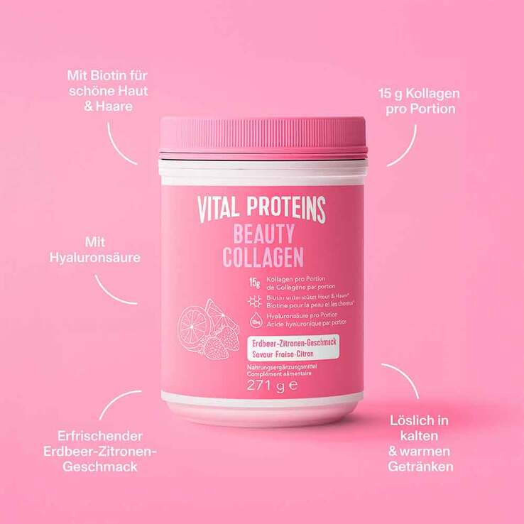Vital Proteins Beauty Collagen Erdbeere Zitrone, 271 g
