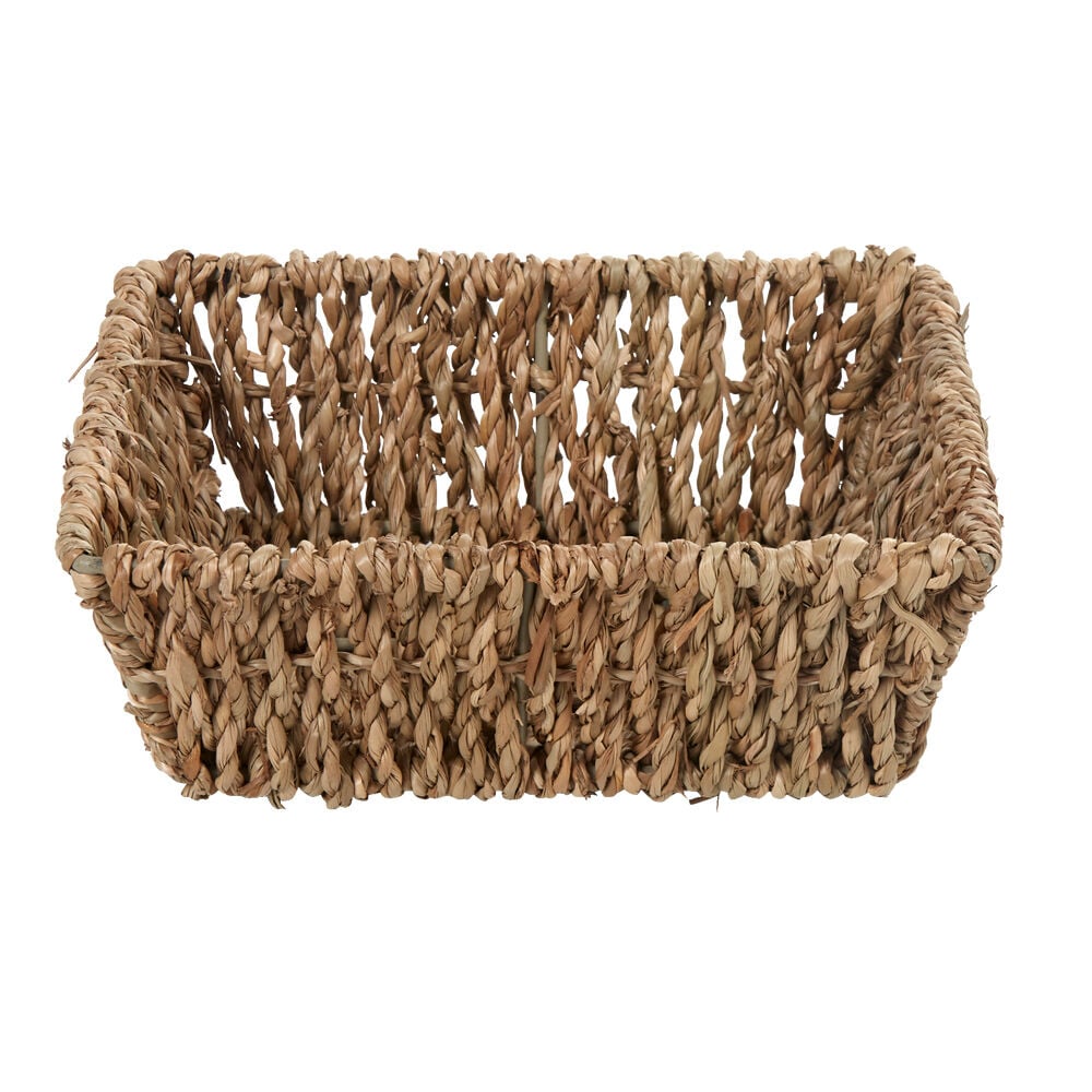 Panière rectangulaire jonc de mer tressé