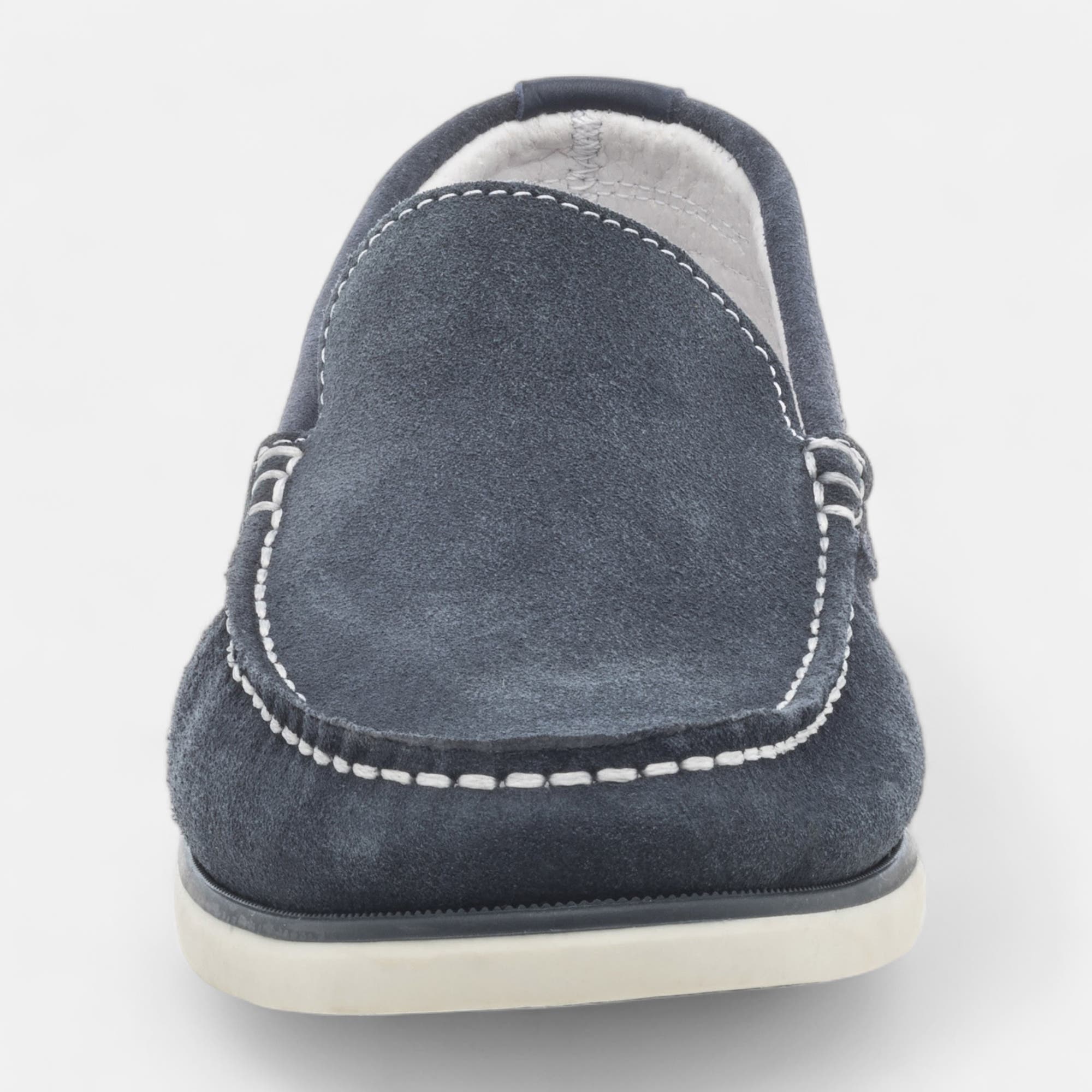 Chaussures bateau Homme en cuir jeans