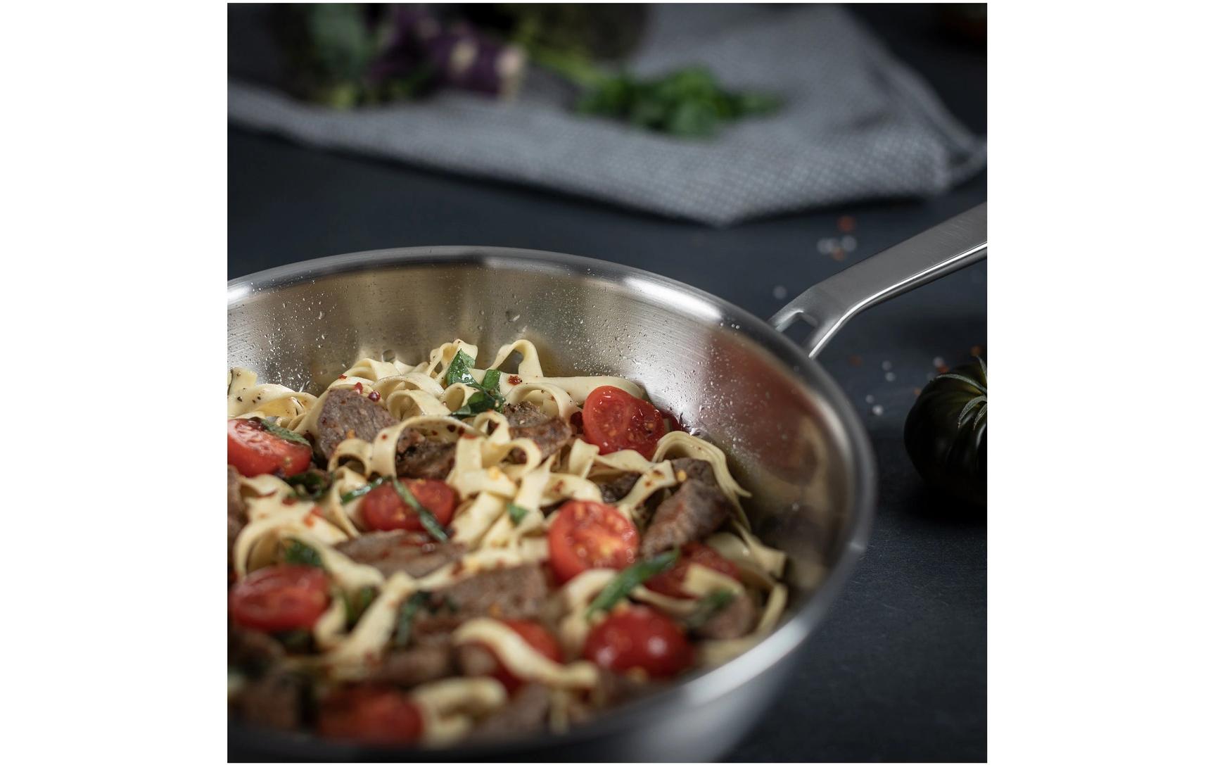 Sauteuse Culinary Fiveply Ø 24 cm<br>Unbeschichtete Schwenkpfanne aus 5-PLY Mehrschichtmaterial
