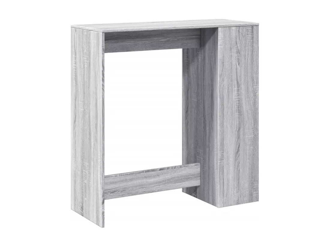Table de bar avec étagères sonoma gris bois d'ingénierie