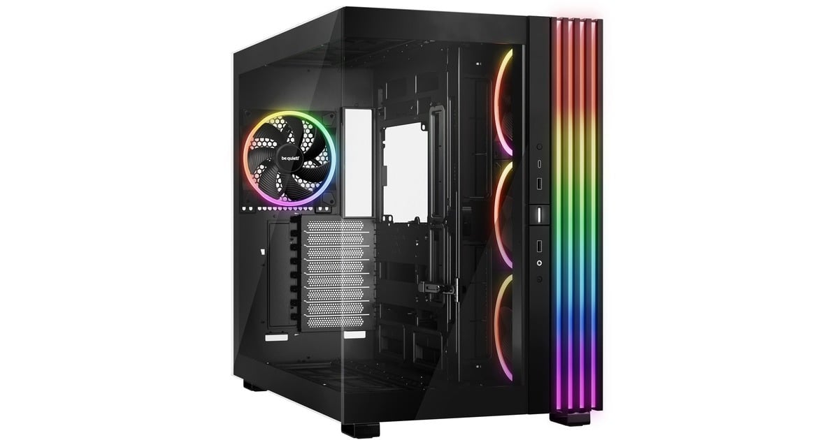 be quiet!Light Base 900 FX big tower behuizing  (Zwart | 2x USB-A | 1x USB-C | RGB | Tempered Glass)