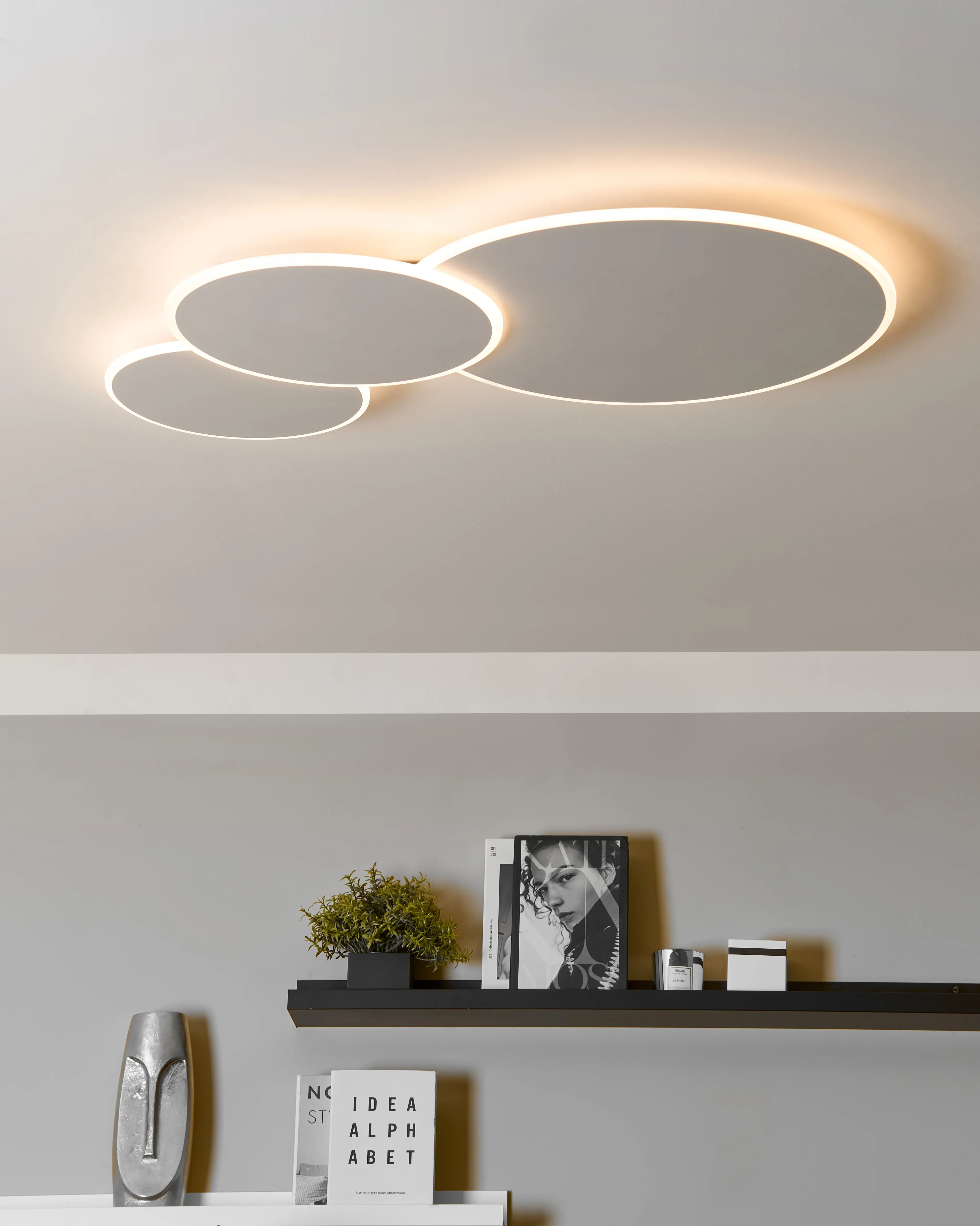 LED plafondlamp GABRIK met dimmer Metaal Wit