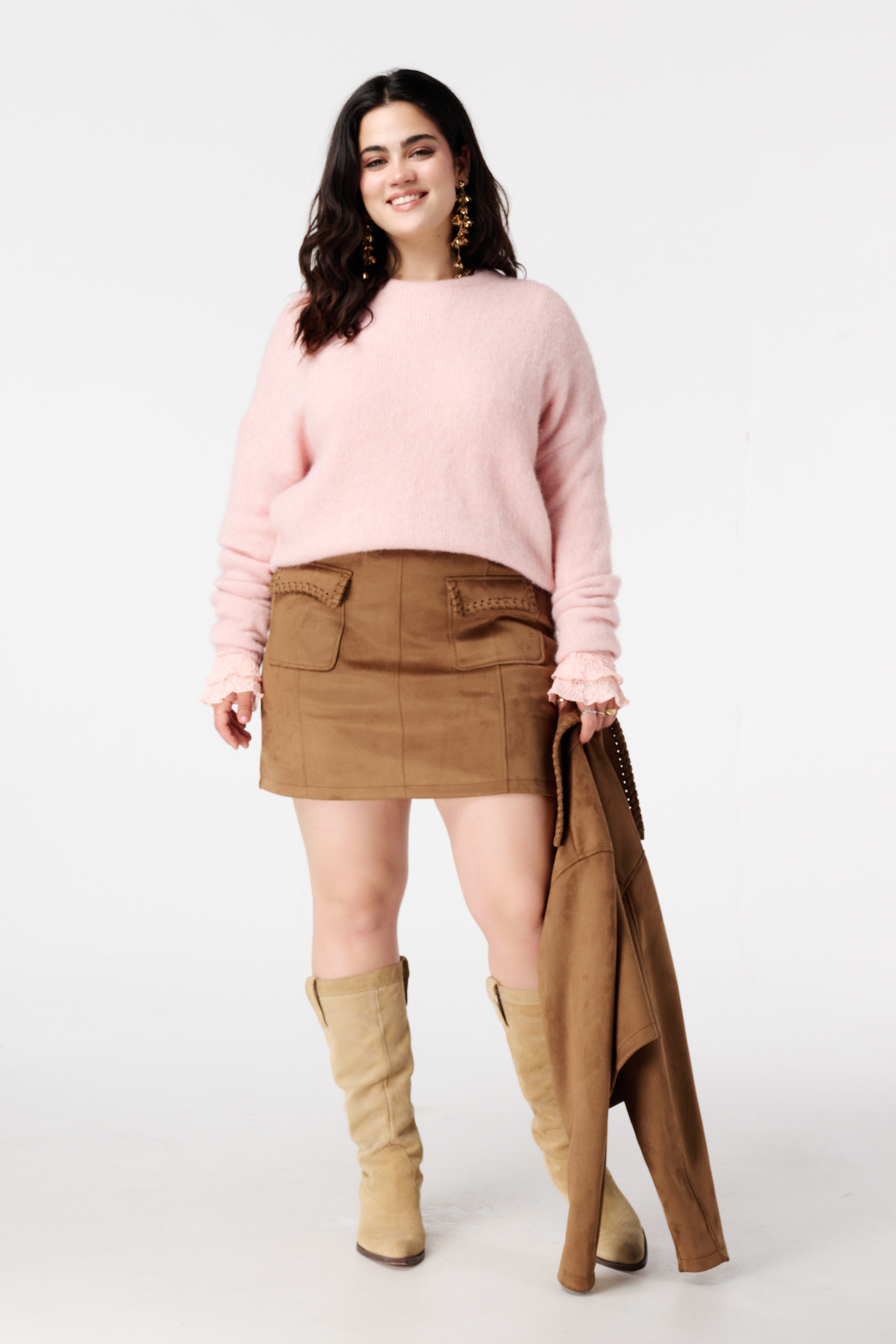 Gebreide trui Pink