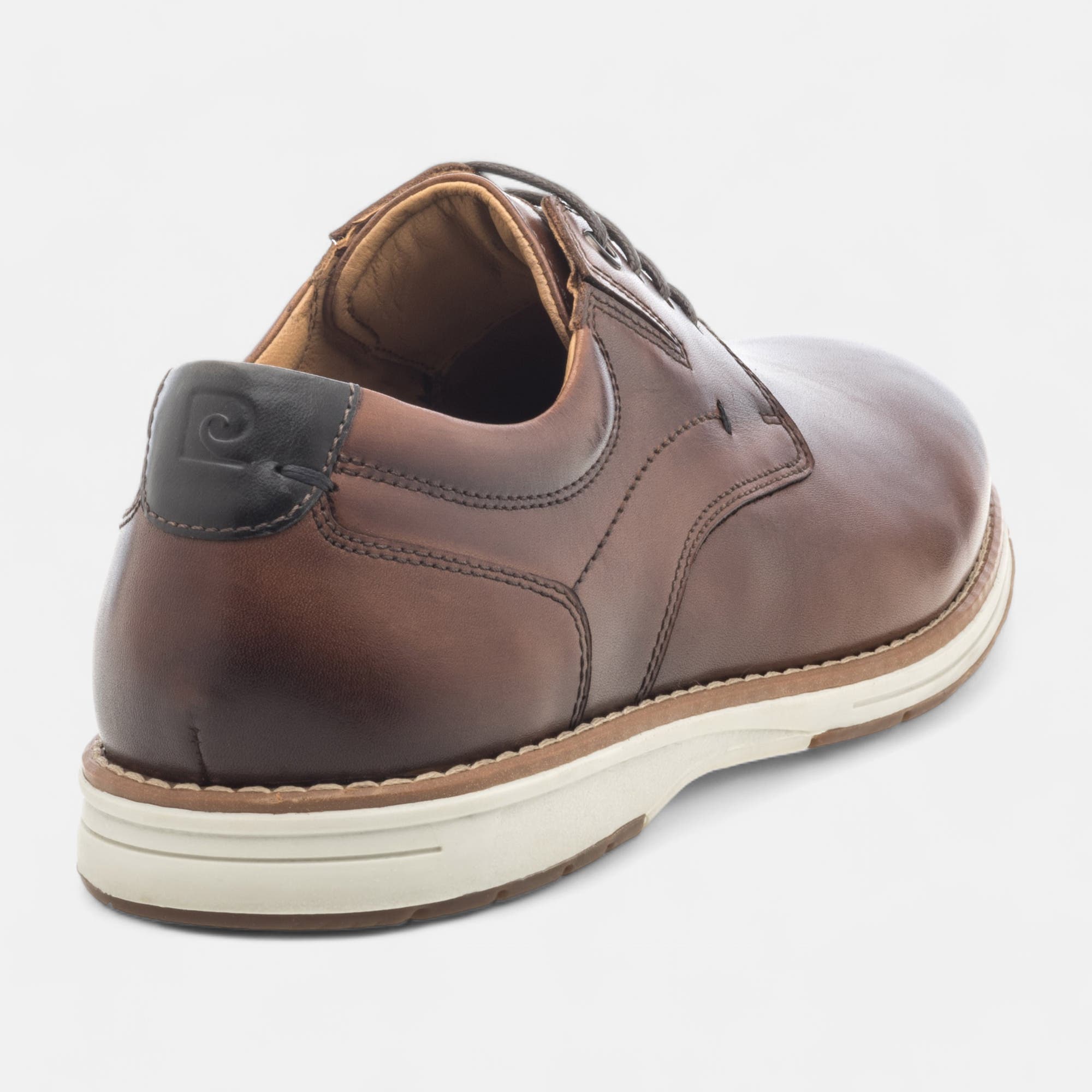 Derbies Homme en cuir cognac