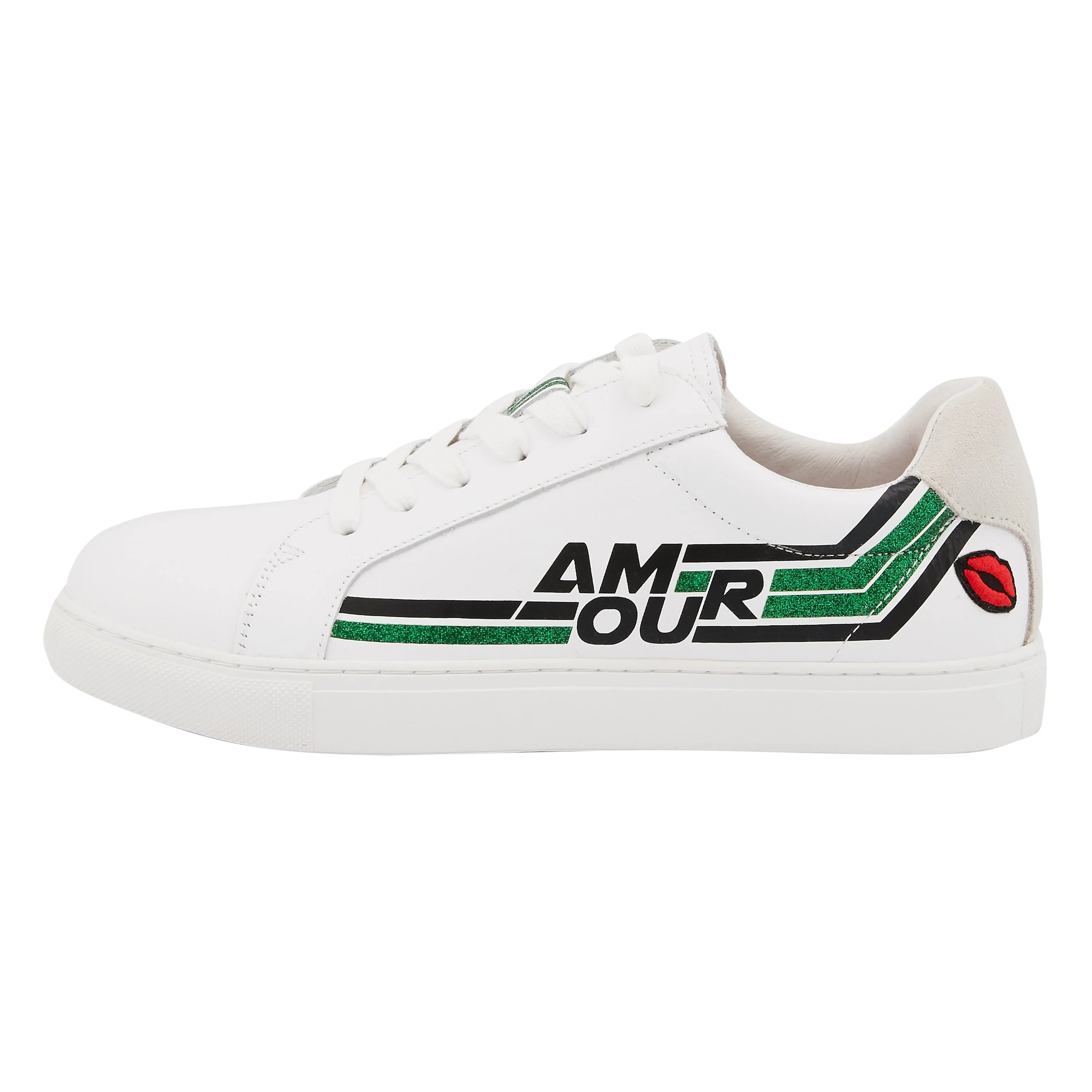 SIMONE RETRO AMOUR - Sneakers en cuir | Blanc