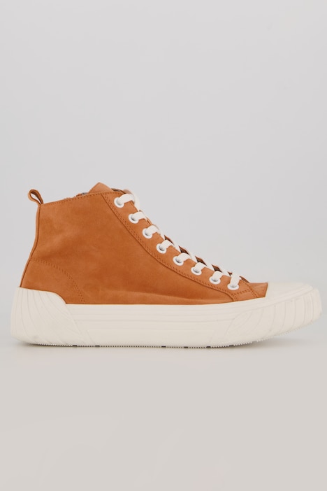 Caprice Leder-Sneaker, hoher Schaft, Zipper, Komfortweite
