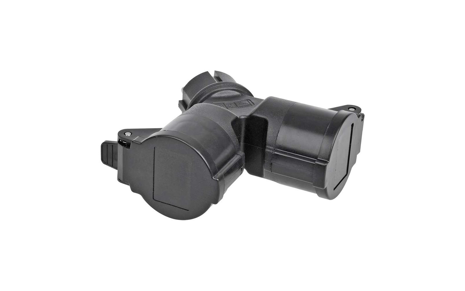PAT Zweifachsteckdose Schuko schwarz 16 A