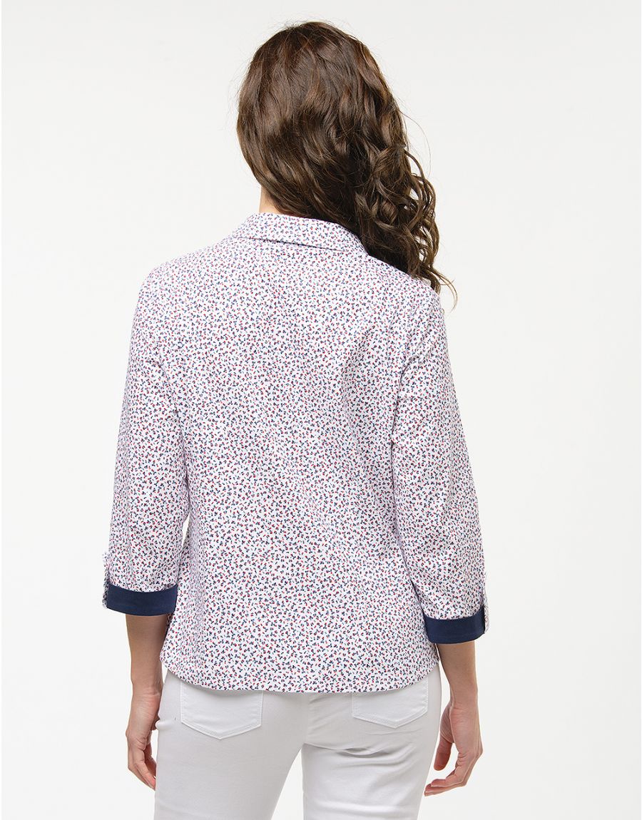 Chemisier coton fleuri