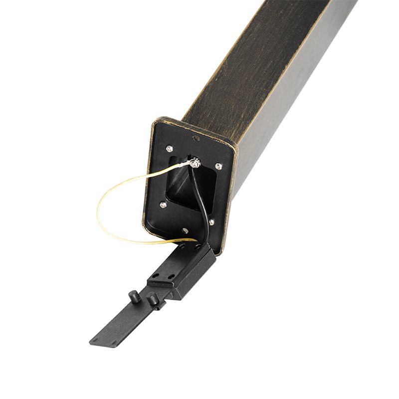 Industriële staande buitenlamp antiek goud 65 cm IP44 - Baleno