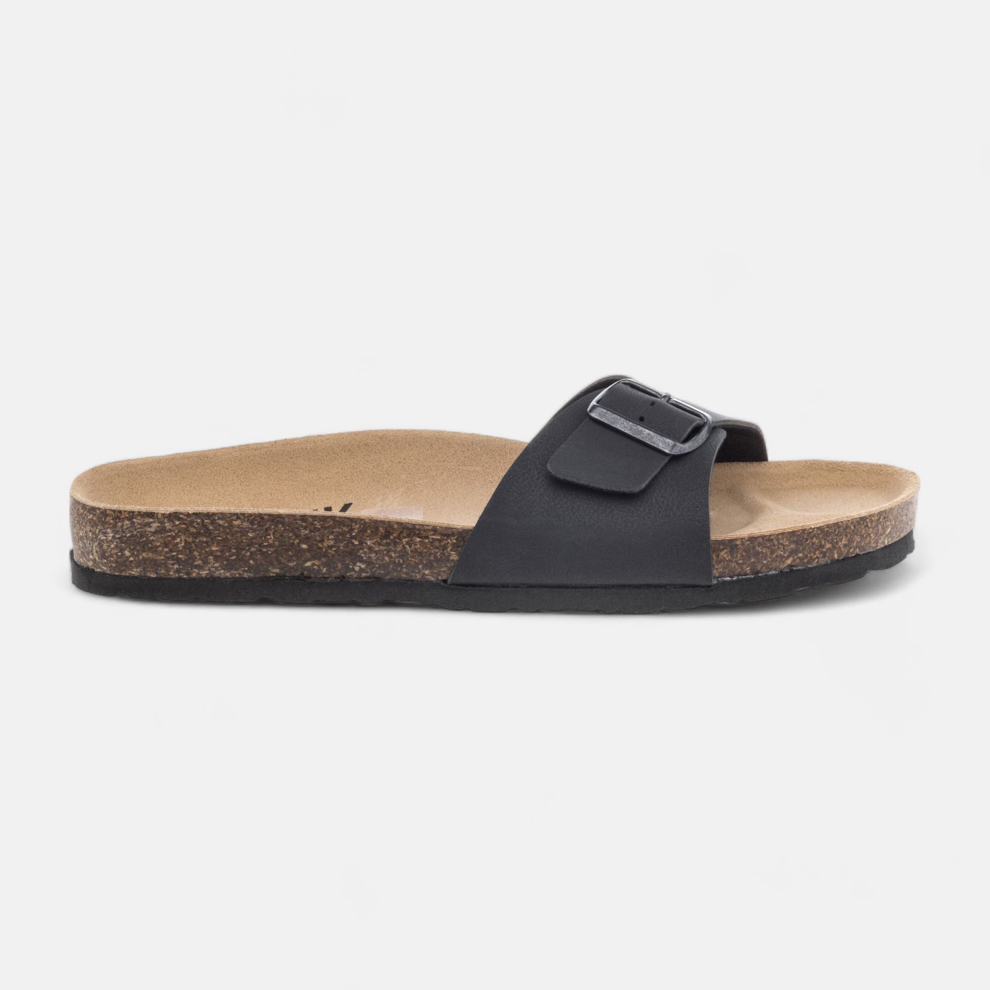 Mules semelle liège Homme noir