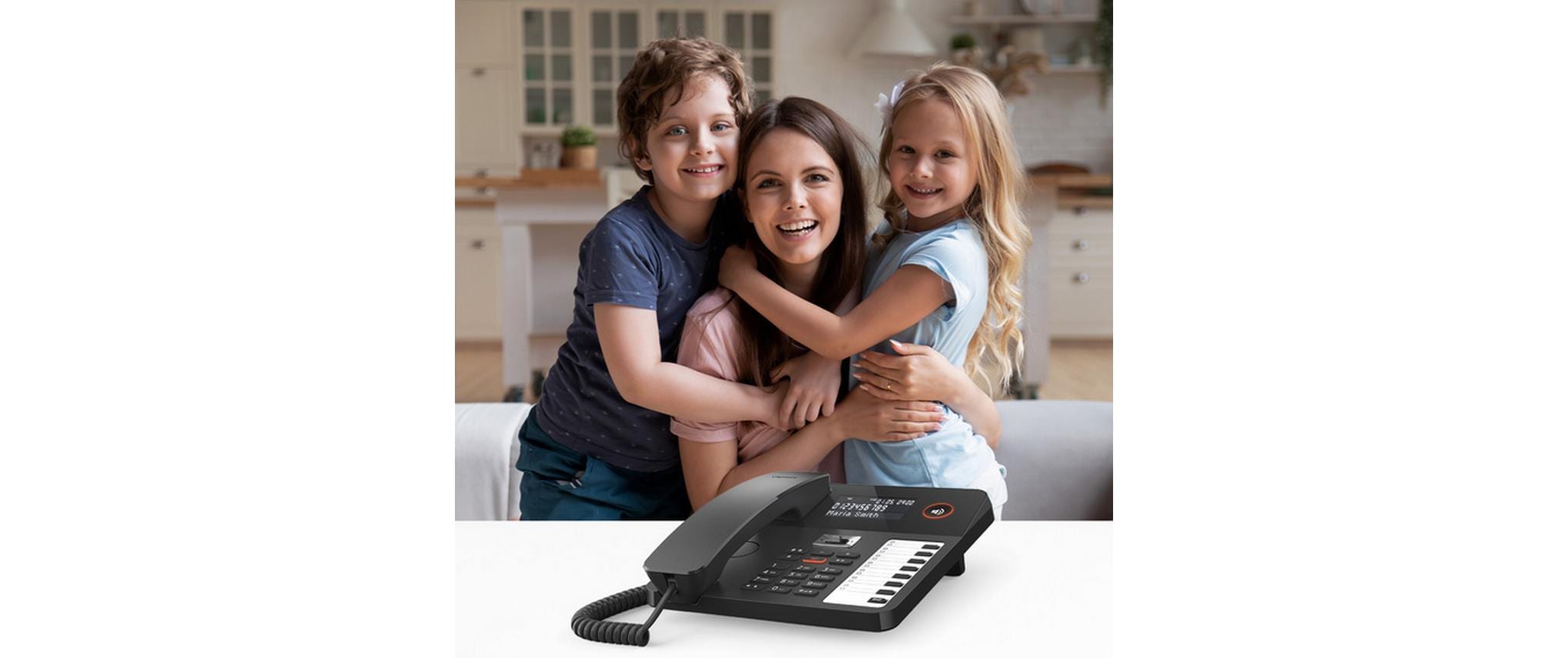 Tischtelefon DESK 800A SchwarzDas Wand- und Tischtelefon für komfortable Telefonie mit Anrufbeantworter