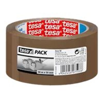 Tesapack - 6 Rubans adhésifs d'emballage - PP - 50 mm x 66 m- havane