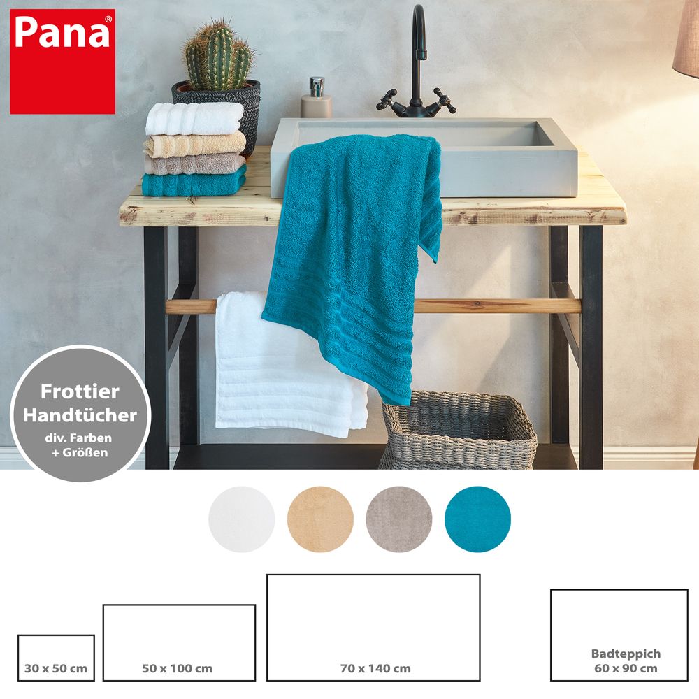 PANA® Frottierserie • Frottee Handtücher Set • Gästetuch • Handtuch • Duschtuch • Badteppich • 100% Baumwolle • Hautverträglich • Ökotex Zertifiziert • versch. Sets, Größen und Farben