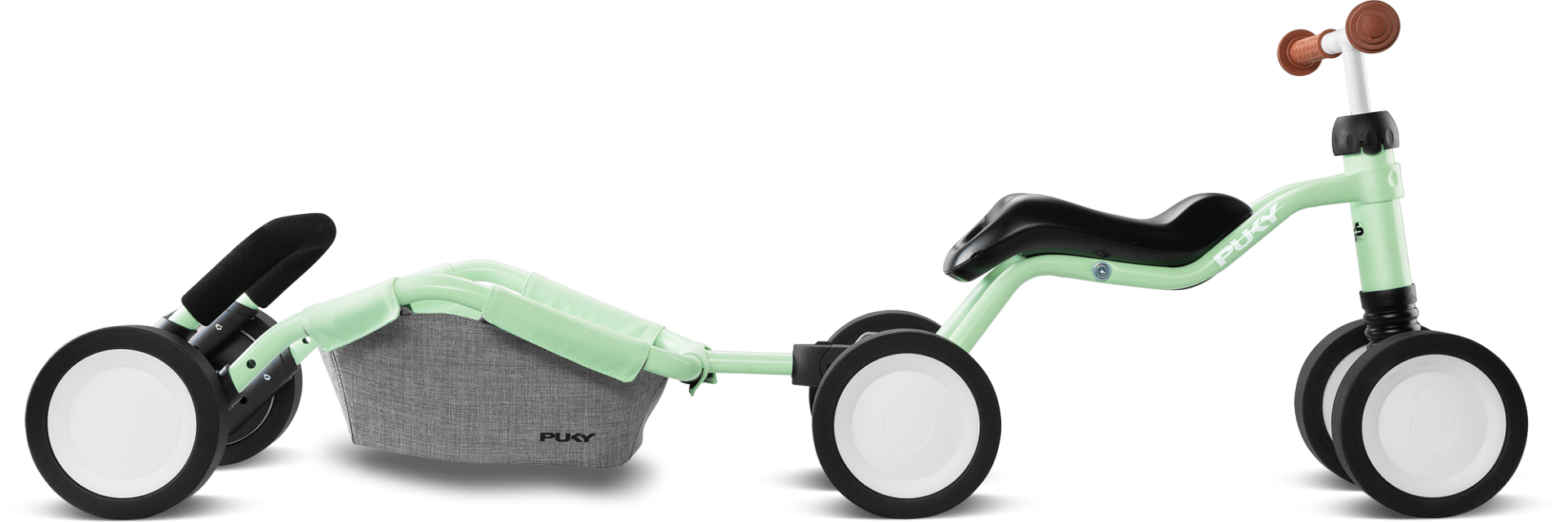 Puky Wutsch Traily Bundle løbecykel og gåvogn pastelgrøn