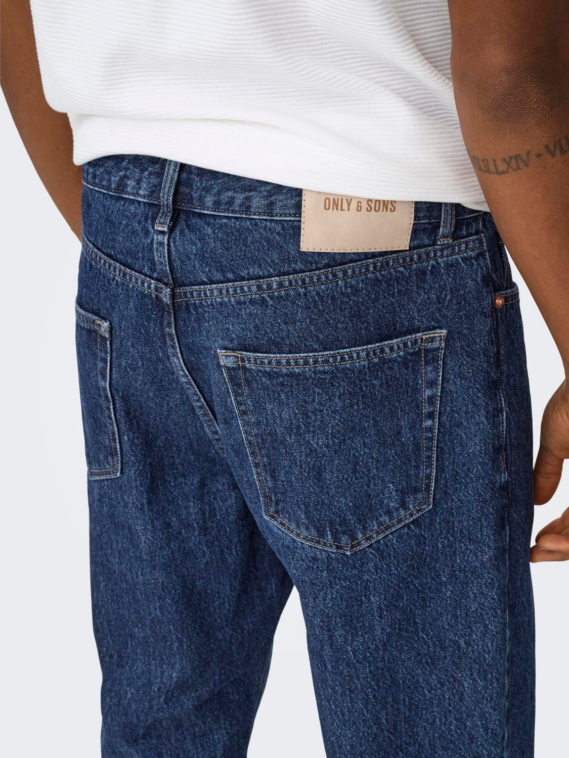 ONSTYE Hohe Taille Locker geschnitten Jeans Medium Blue Denim
