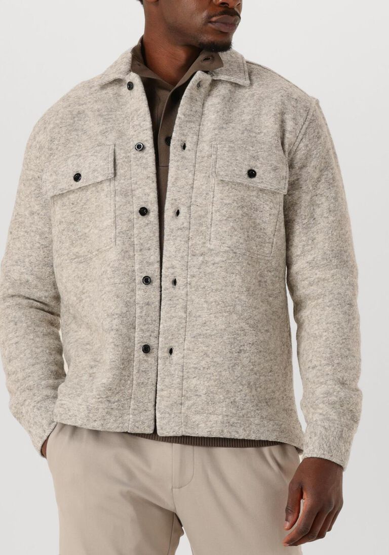 lichtgrijze genti overshirt eagle relaxed fit