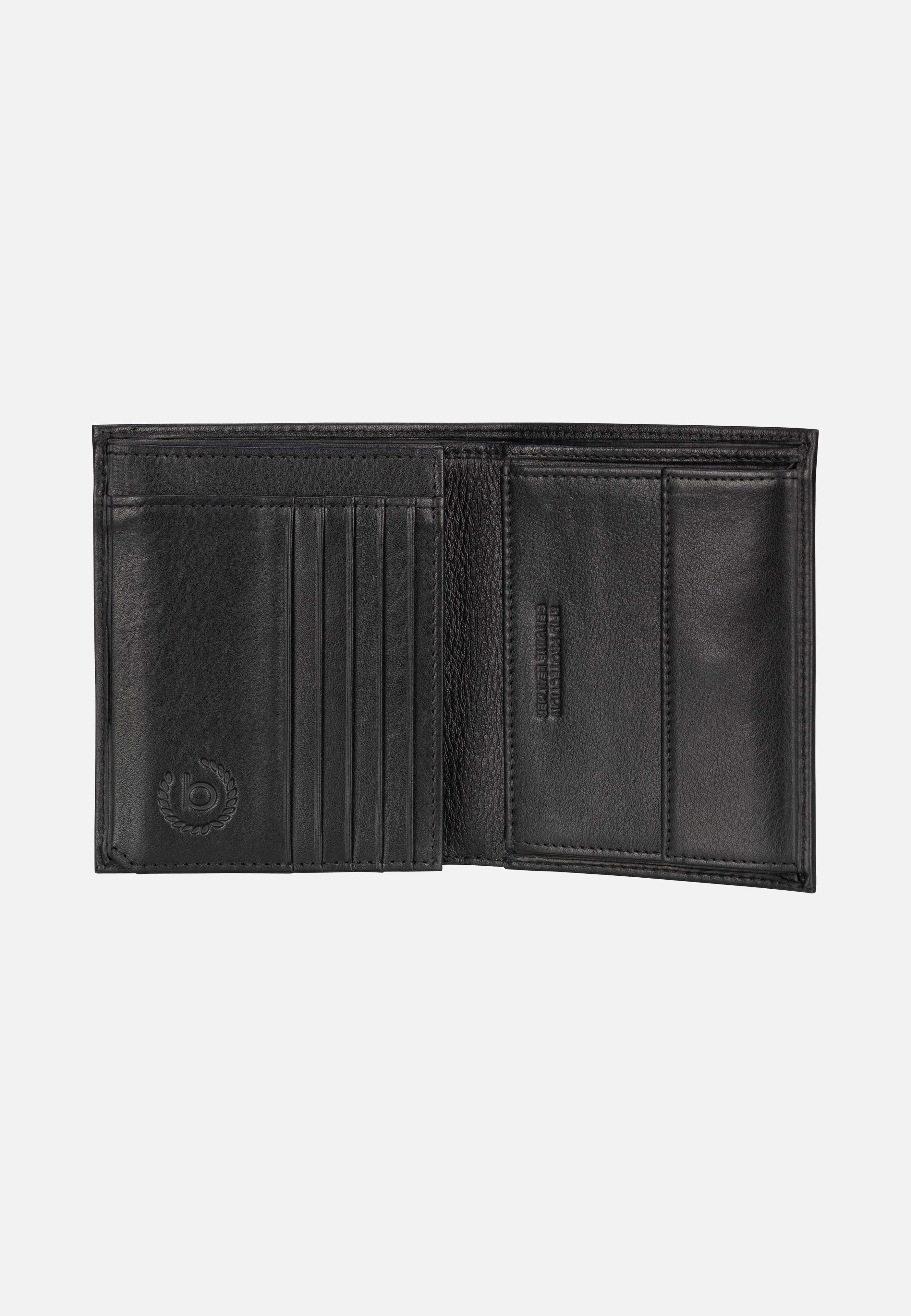 Nome Vertical with Flap I Schwarz - Portemonnaie