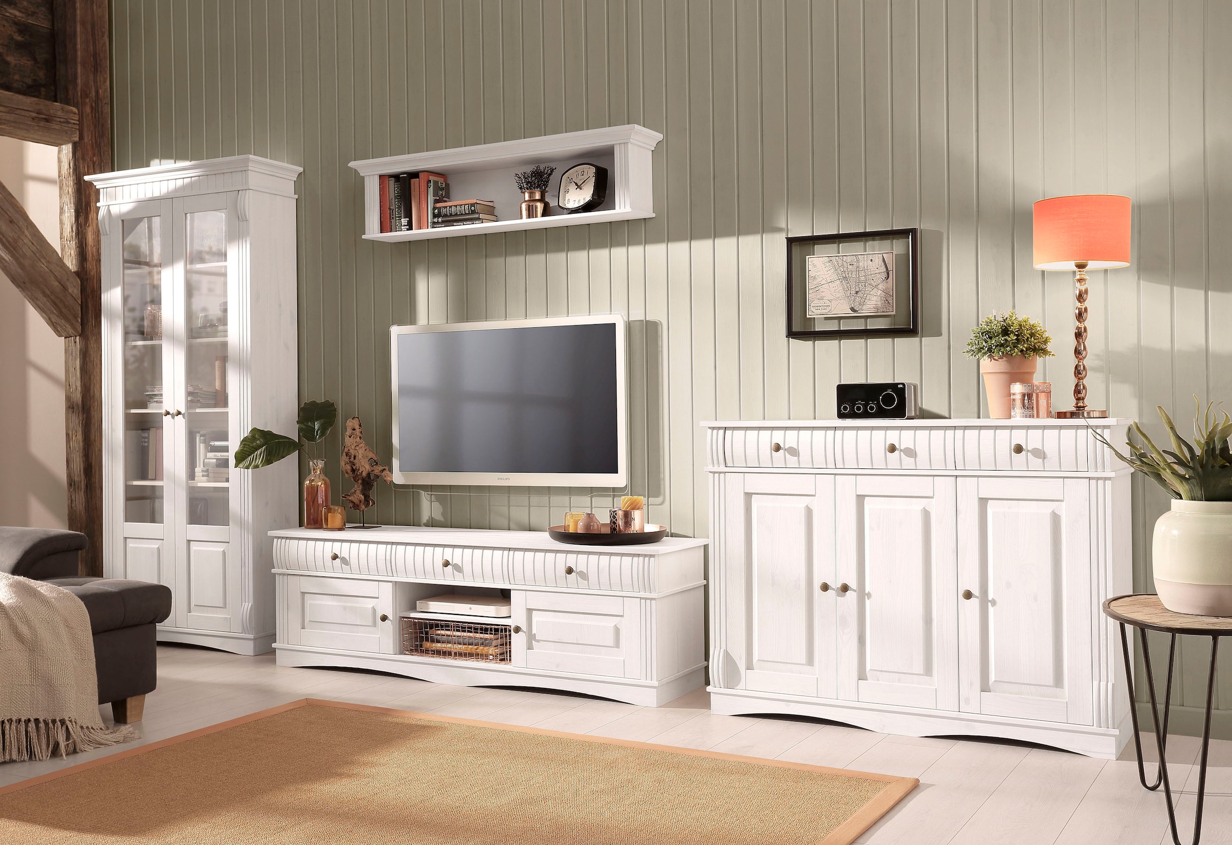 Home affaire Wandregal »Teresa« Masse (B/T/H): 120/23/26 cm,  Breite 120 cm, aus massiver Kiefer, FSC®