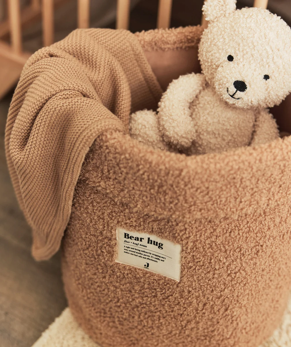 JOLLEINPANIER DE RANGEMENT EN BOUCLETTES CAMEL