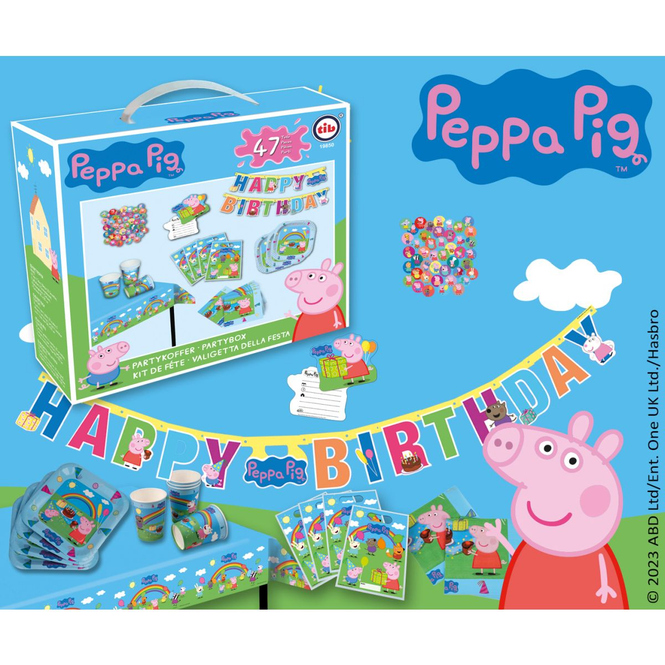 Peppa Wutz - Partykoffer - 47 -teilig