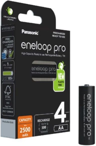 Panasonic - Eneloop Pro - Oplaadbare Batterijen - 2500 mAh - 2 Stuks