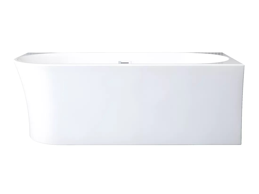 Baignoire d'angle - 201 L - 150 x 75 x 59 cm - Blanche - Acrylique - Angle droit - PONTICOLA