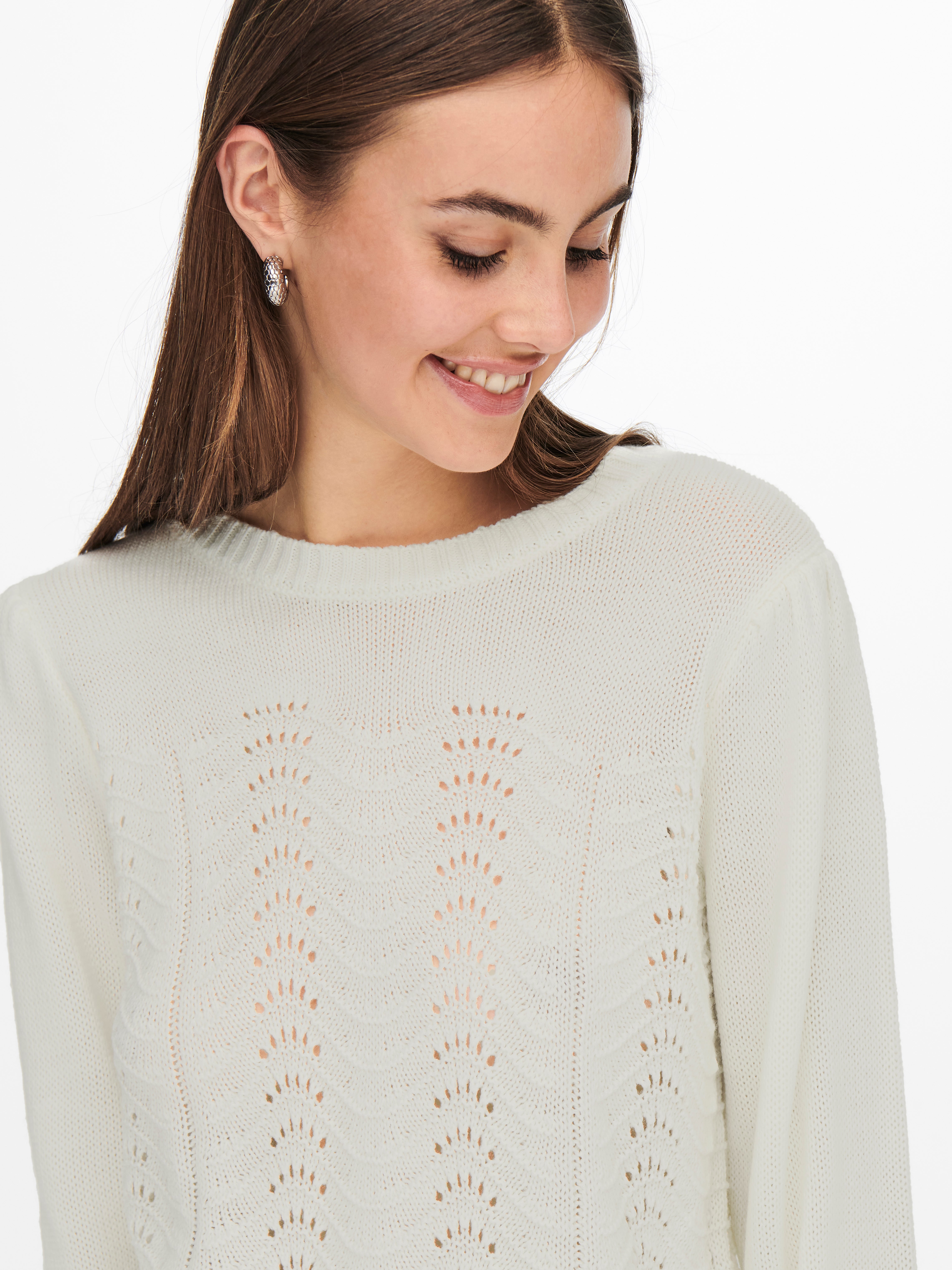 JDYMILO Strickpullover Cloud Dancer