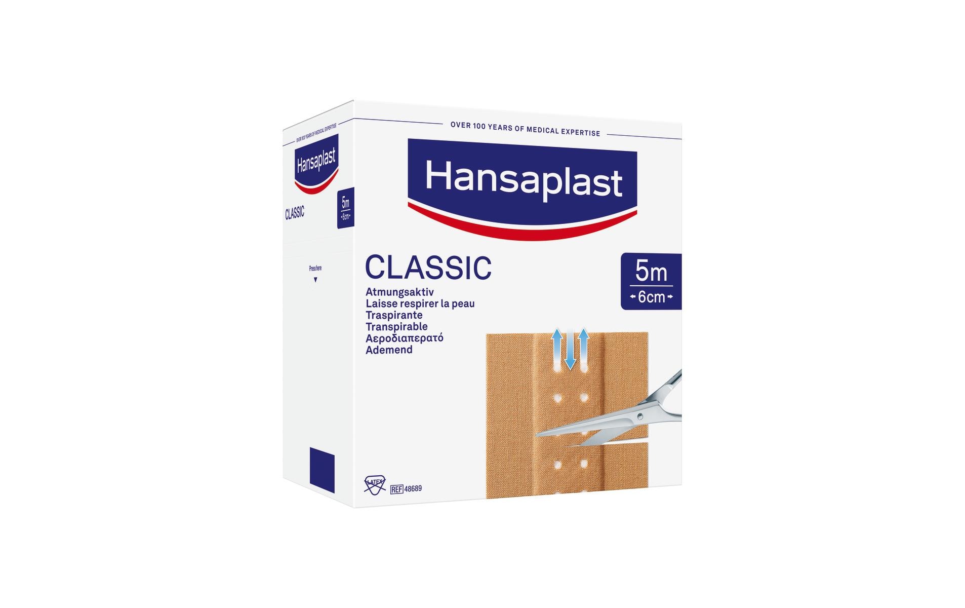 Wundpflaster Classic 5 m x 6 cm 1 StückAtmungsaktives Pflaster zum Zuschneiden