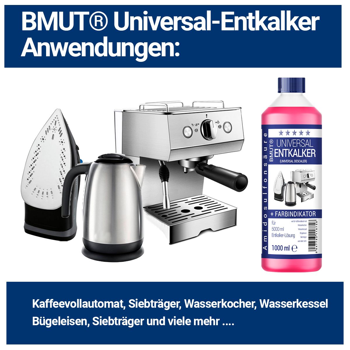 BMUT Universal-Entkalker für Kaffeevollautomat und Kaffeemaschine