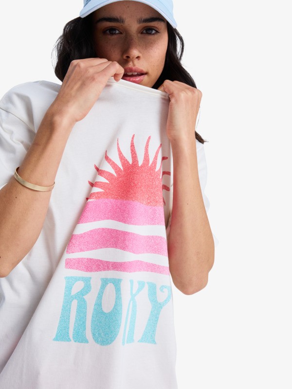 Hangloose Poster T-Shirt à manches courtes Blanc Femme